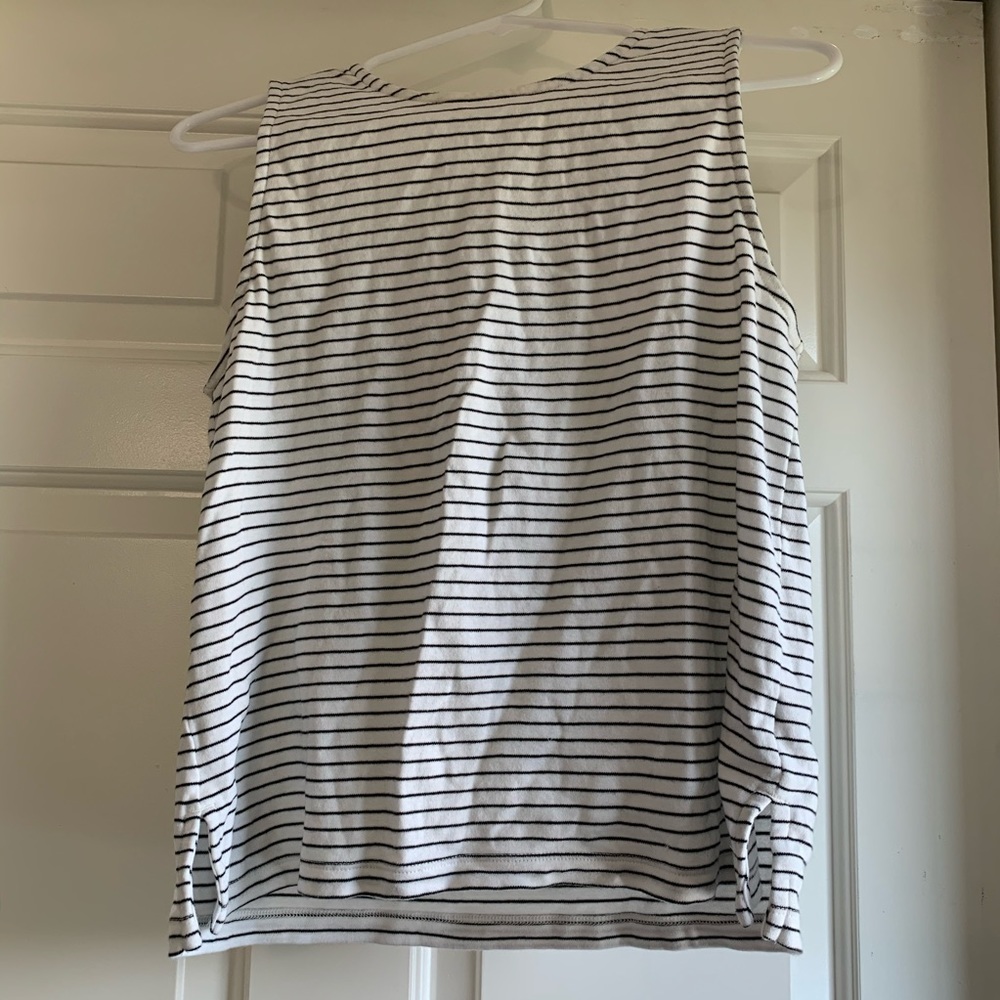 j crew factory striped tie tank top size s